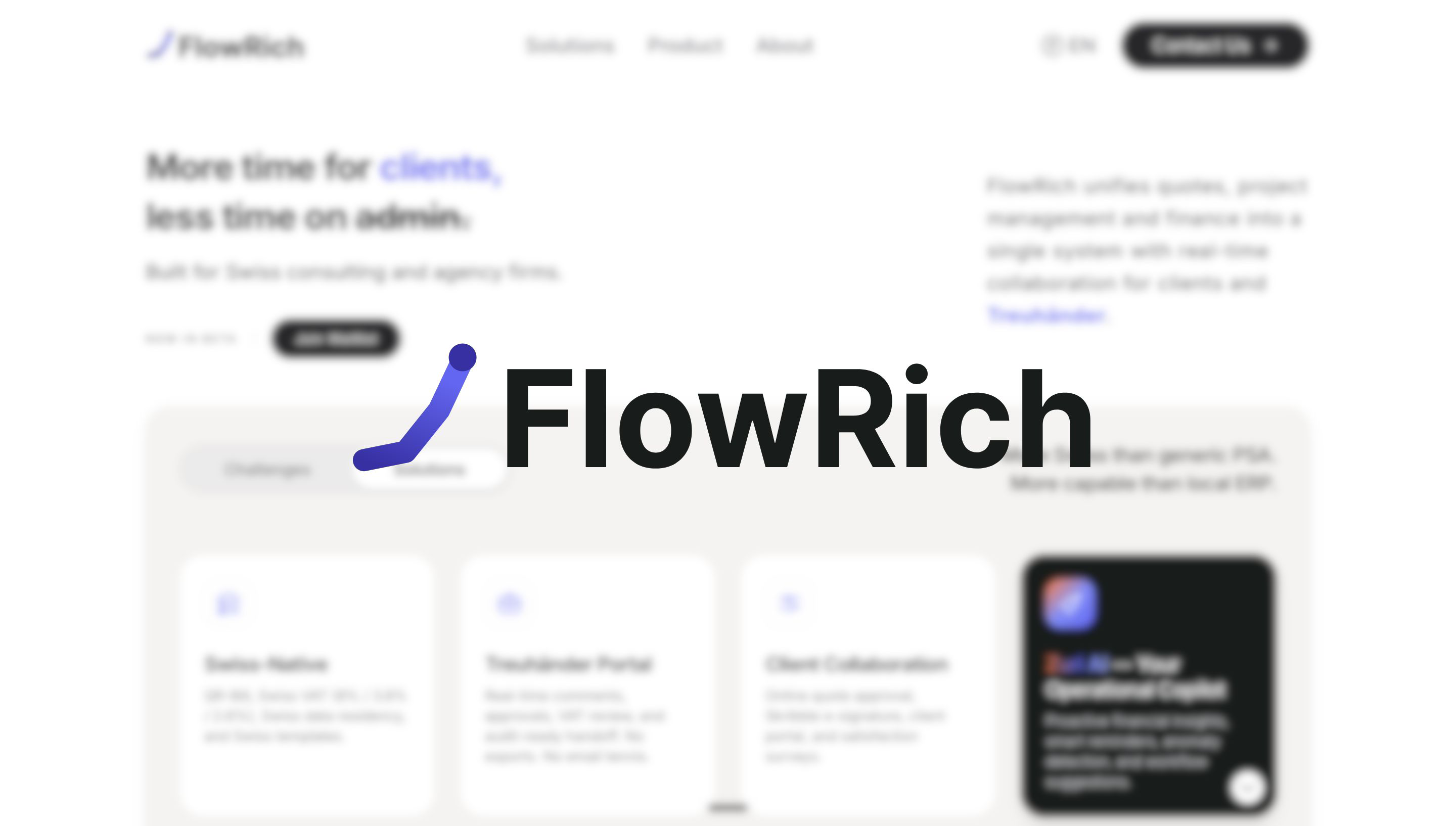 FlowRich product screens